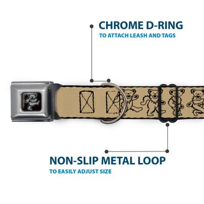 Show full view: Buckle-Down Grateful Dead Dancing Bears Dog Collar, Medium: 16 to 23-in neck, 1.5-in wide slide 5 of 8