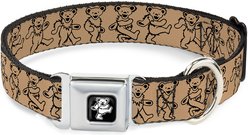 Buckle-Down Grateful Dead Dancing Bears Dog Collar, Medium: 16 to 23-in neck, 1.5-in wide