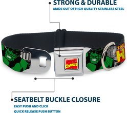 Buckle-Down Marvel Comics The Incredible Hulk Action Poses Dog Collar, Small: 13 to 17-in neck, 1.5-in wide slide 2 of 8