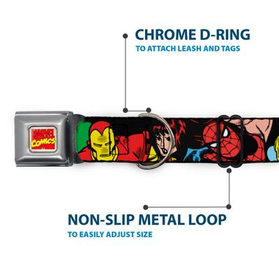 Show full view: Buckle-Down Marvel Comics Dog Collar, Small: 13 to 17-in neck, 1.5-in wide slide 6 of 9