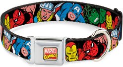 Buckle-Down Marvel Comics Dog Collar, Medium: 11 to 16.5-in neck, 1-in wide