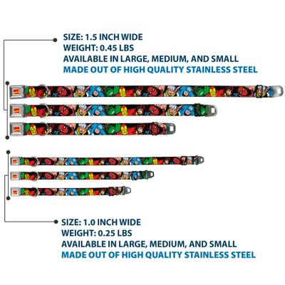 Show full view: Buckle-Down Marvel Comics Dog Collar, Small: 13 to 17-in neck, 1.5-in wide slide 4 of 9