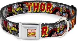 Buckle-Down Marvel Comics The Mighty Thor Action Poses Dog Collar, Medium: 11 to 16.5-in neck, 1-in wide