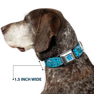 Show full view: Buckle-Down Nickelodeon Blues Clues Blue Poses Dog Collar, Large: 15 to 24-in neck, 1-in wide slide 8 of 9