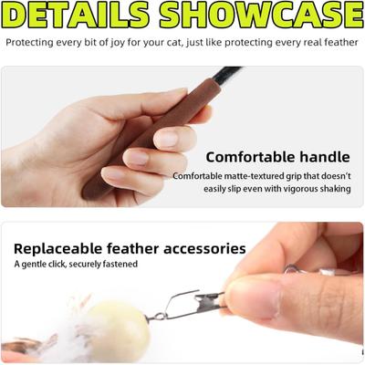 Show full view: allforpaws Natural Instinct Feather CopterWand Cat Toy slide 7 of 9