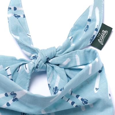 Show full view: The Paws Ski Cotton Dog Bandana, Blue, Large slide 5 of 6