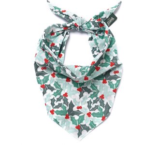 The Paws Yule Cotton Dog Bandana, Green, Large
