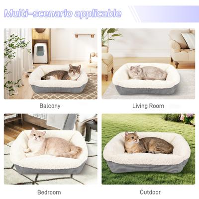 Show full view: Niubya Indoor Furniture Style Sofa Dog & Cat Bed with Slip Resistant Bottom, Grey slide 9 of 10