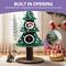 Show in main carousel: Wooflex 2-Tier Festive Cute Christmas 52-in Fleece Cat Tree Tower & Condo with Teaser Toy, Green slide 5 of 9