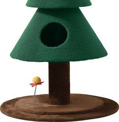 Wooflex House Party Decoration Christmas 60-in Fleece Cat Tree Tower & 2 Condos, Green, Large slide 2 of 8