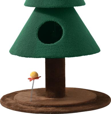 Show full view: Wooflex House Party Decoration Christmas 60-in Fleece Cat Tree Tower & 2 Condos, Green, Large slide 7 of 9