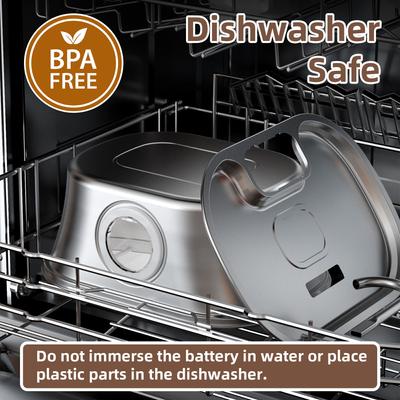 Show full view: Casfuy PWL-300 Wireless Smart Quiet Stainless Steel Cat Water Fountain, 108-oz slide 8 of 8