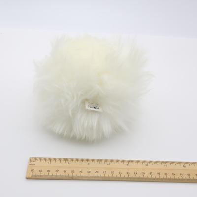 Show full view: EYS Furbul Sustainable Handmade Long Wool Sheepskin Snuggle Ball Plush Dog Toy, Ivory slide 6 of 8
