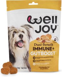 WellJoy Immune + GutBoost Chicken Grain-Free Soft & Chewy Dog Treats, 7.4-oz pouch, 30 count