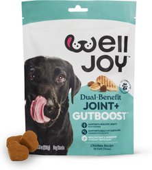 WellJoy Joint + GutBoost Chicken Grain-Free Soft & Chewy Dog Treats, 7.4-oz pouch, 30 count