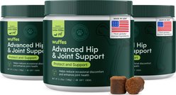 Wuffes Advanced Hip & Joint Supplement with Glucosamine & Chondroitin Pork Liver Flavored Soft Chews for Small & Medium Dogs, 180 count slide 1 of 8