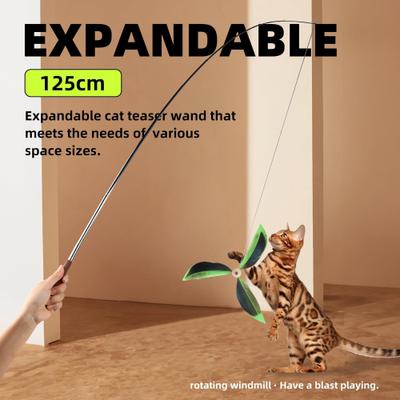 Show full view: allforpaws Natural Instinct Feather CopterWand Cat Toy slide 3 of 9