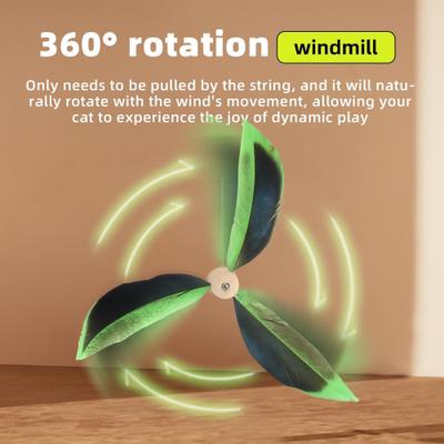 Show full view: allforpaws Natural Instinct Feather CopterWand Cat Toy slide 5 of 9