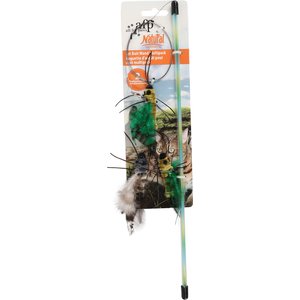 CAT LURES Wooly Feather Mouse with Mini Lightning Rod Teaser Cat Toy -  Chewy.com