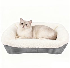 Niubya Indoor Furniture Style Sofa Dog & Cat Bed with Slip Resistant Bottom, Grey slide 1 of 9
