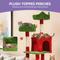 Show in main carousel: Wooflex Christmas Decor 75-in Fleece Cat Tree Tower & Condo with Top Perches Hammock & Scratching Posts, Red slide 5 of 8