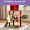 Show in main carousel: Wooflex Christmas Decor 54-in Fleece Cat Tree Tower & Condo with Top Perches Hammock & Scratching Posts, Red slide 6 of 9