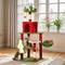 Show in main carousel: Wooflex Christmas Decor 54-in Fleece Cat Tree Tower & Condo with Top Perches Hammock & Scratching Posts, Red slide 1 of 9