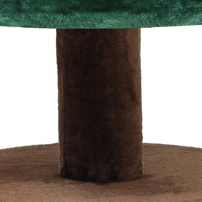 Show full view: Wooflex 2-Tier Festive Cute Christmas 52-in Fleece Cat Tree Tower & Condo with Teaser Toy, Green slide 8 of 9