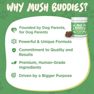 Show full view: Mush Buddies Hip & Joint Soft Chew Supplement for Dogs, 60 count slide 8 of 10