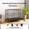 Show in main carousel: Xbrigh Indoor Heavy Duty Steel Escape Proof Double Door Dog Crate with Removable Tray & Wheels, Black, 48 inch slide 3 of 10