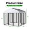 Show in main carousel: Xbrigh Heavy Duty Outdoor Anti-Rust Galvanized Welded Wire Steel Dog Kennel with Waterproof Roof Cover & Secure Lock, Silver, Medium slide 2 of 9