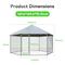 Show in main carousel: Xbrigh Heavy Duty Outdoor Galvanized Enclosure Dog Kennel with Waterproof Cover & Security Lock, Silver, Large slide 6 of 10