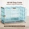 Show in main carousel: Xbrigh Heavy Duty Indestructible Escape Proof Steel Double Door Dog Crate with Wheels & Removable Tray, Large: 48 inch, Blue slide 3 of 6