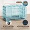 Show in main carousel: Xbrigh Heavy Duty Indestructible Escape Proof Steel Double Door Dog Crate with Wheels & Removable Tray, Large: 48 inch, Blue slide 4 of 6