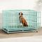 Show in main carousel: Xbrigh Heavy Duty Indestructible Escape Proof Steel Double Door Dog Crate with Wheels & Removable Tray, Large: 48 inch, Green slide 1 of 6