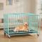 Show in main carousel: Xbrigh Indoor Heavy Duty Steel Escape Proof Double Door Dog Crate with Removable Tray & Wheels, Green, 48 inch slide 2 of 9