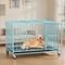 Show in main carousel: Xbrigh Indoor Heavy Duty Steel Escape Proof Double Door Dog Crate with Removable Tray & Wheels, Blue, 48 inch slide 2 of 9