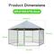 Show in main carousel: Xbrigh Heavy Duty Outdoor Galvanized Enclosure Dog Kennel with Waterproof Cover & Security Lock, Silver, Medium slide 6 of 10