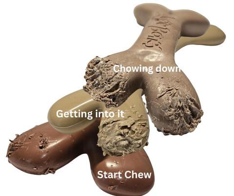 Show full view: Augie Bones Mega Peanut Butter Plant Based Tough Dog Chew Toy, Tan, 9.5-in, 1 count slide 3 of 5