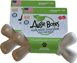 Augie Bones Mighty Peanut Butter Plant Based Tough Dog Chew Toy, Tan, 7.5-in, 2 count