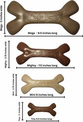 Augie Bones Mini Softer Bacon Plant Based Puppy & Senior Dog Chew Toy, Brick Red, 6.5-in, 1 count slide 2 of 3