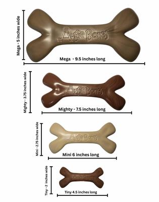 Show full view: Augie Bones Mighty Peanut Butter Plant Based Tough Dog Chew Toy, Tan, 7.5-in, 1 count slide 5 of 6