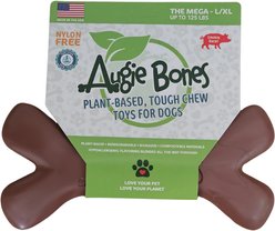Augie Bones Mega Bacon Plant Based Tough Dog Chew Toy, Brick Red, 9.5-in, 1 count