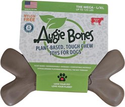 Augie Bones Mega Beef Plant Based Tough Dog Chew Toy, Brown, 9.5-in, 1 count