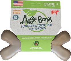 Augie Bones Mini Beef Plant Based Tough Dog Chew Toy, Brown, 6.5-in, 1 count