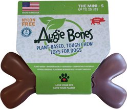 Augie Bones Mini Bacon Plant Based Tough Dog Chew Toy, Brick Red, 6.5-in, 1 count slide 1 of 3