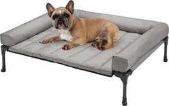 Veehoo Elevated Dog Bed with Bolster Mat, Sky Grey, Medium