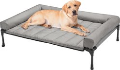 Veehoo Elevated Dog Bed with Bolster Mat, Sky Grey, Large