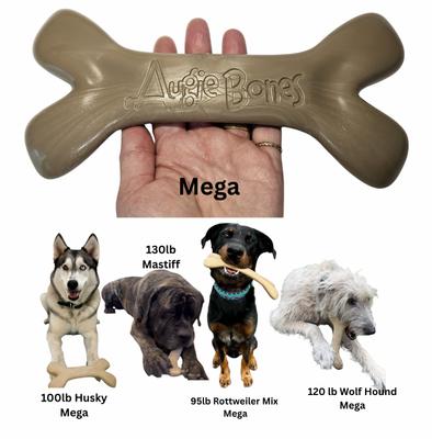 Show full view: Augie Bones Mega Peanut Butter Plant Based Tough Dog Chew Toy, Tan, 9.5-in, 1 count slide 4 of 5