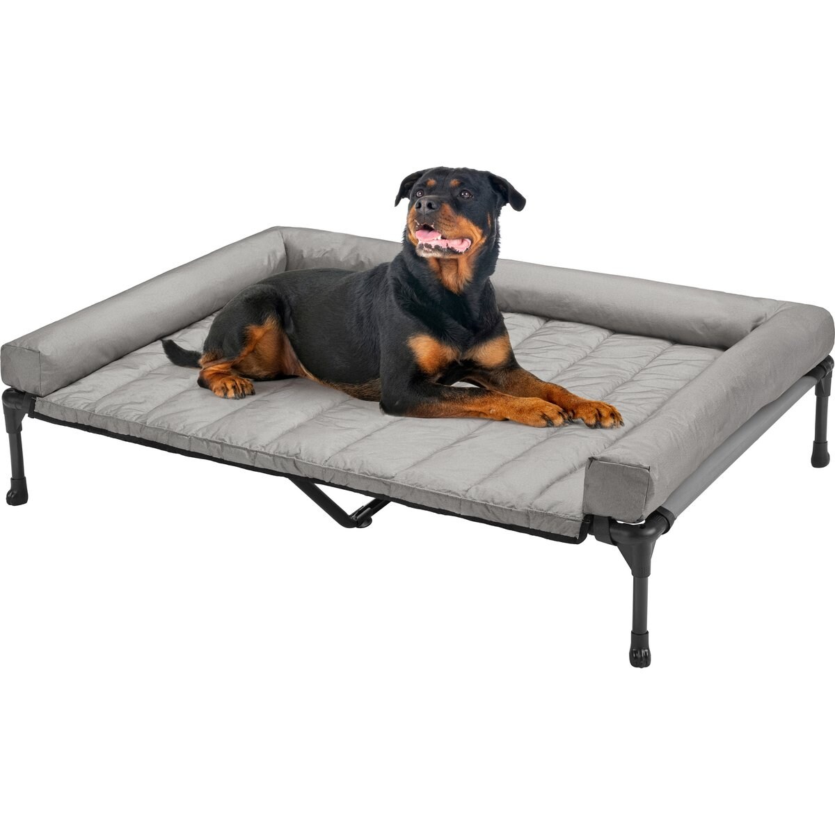 Veehoo Elevated Dog Bed with Bolster Mat, Sky Grey, X-Large